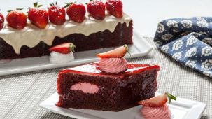 Receita Cake de Morango